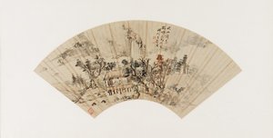 Het Boek der Veranderingen lezen in de Herfstbergen, Qing-dynastie